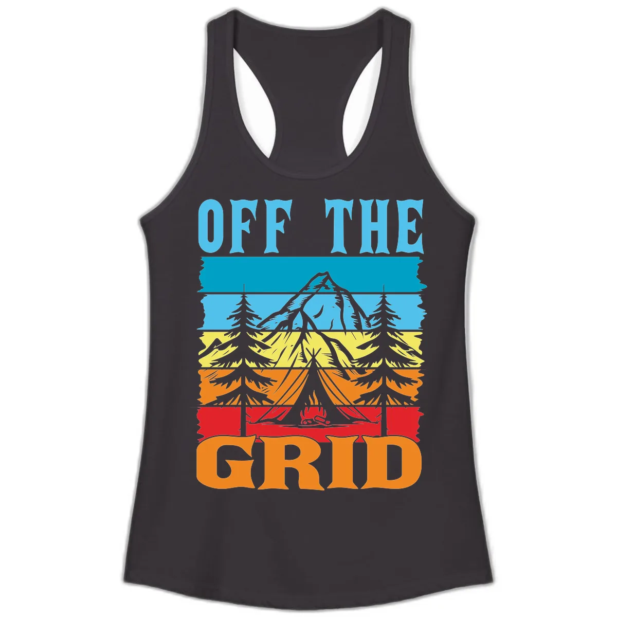 Off The Grid Ladies Tank in Black