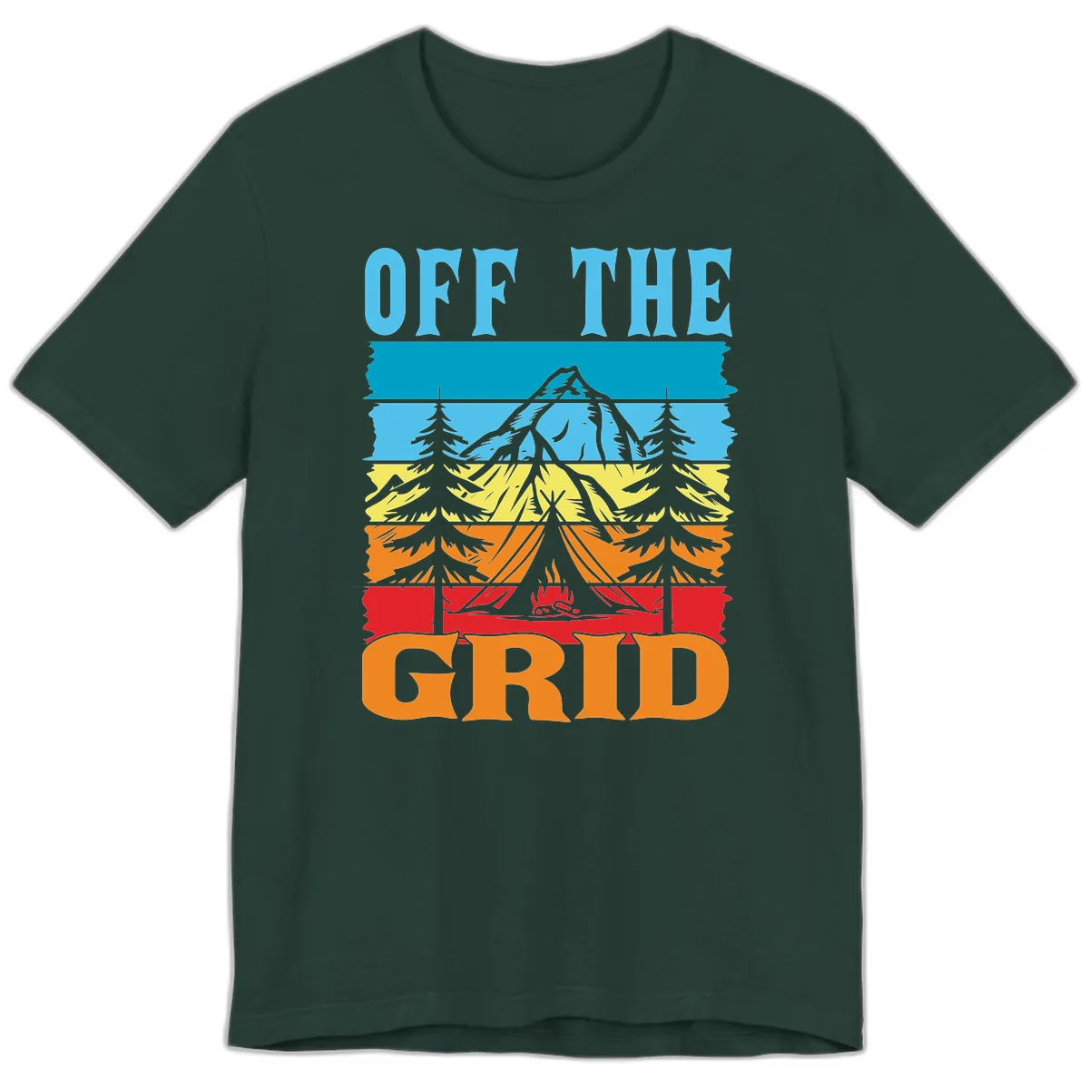Off The Grid Premium T-Shirt in Forest