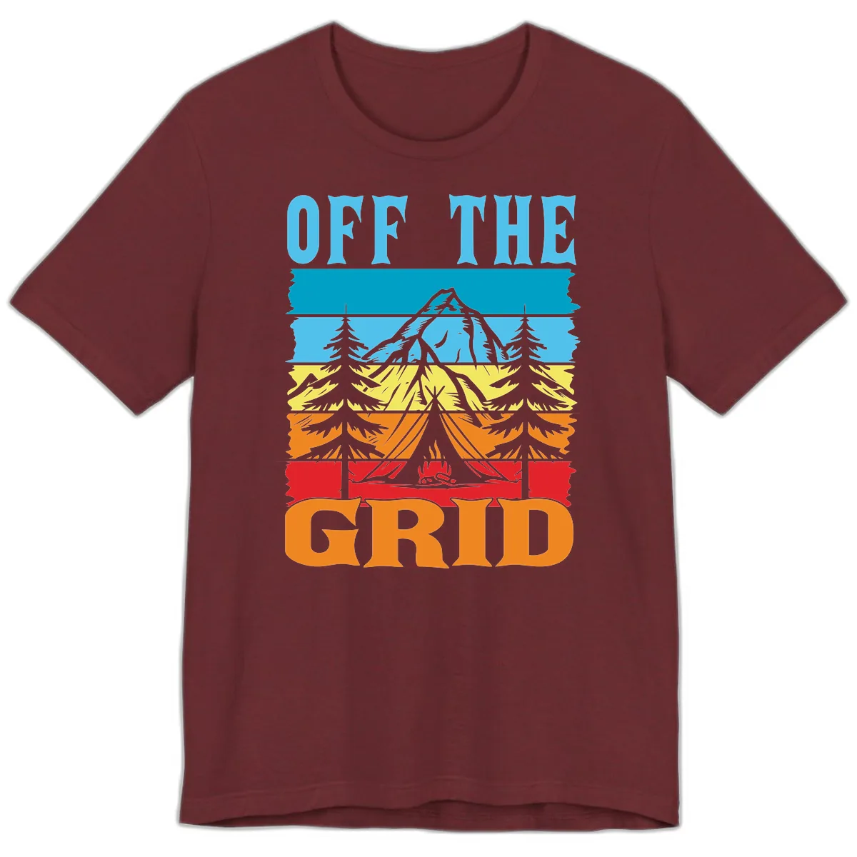 Off The Grid Premium T-Shirt in Heather Cardinal