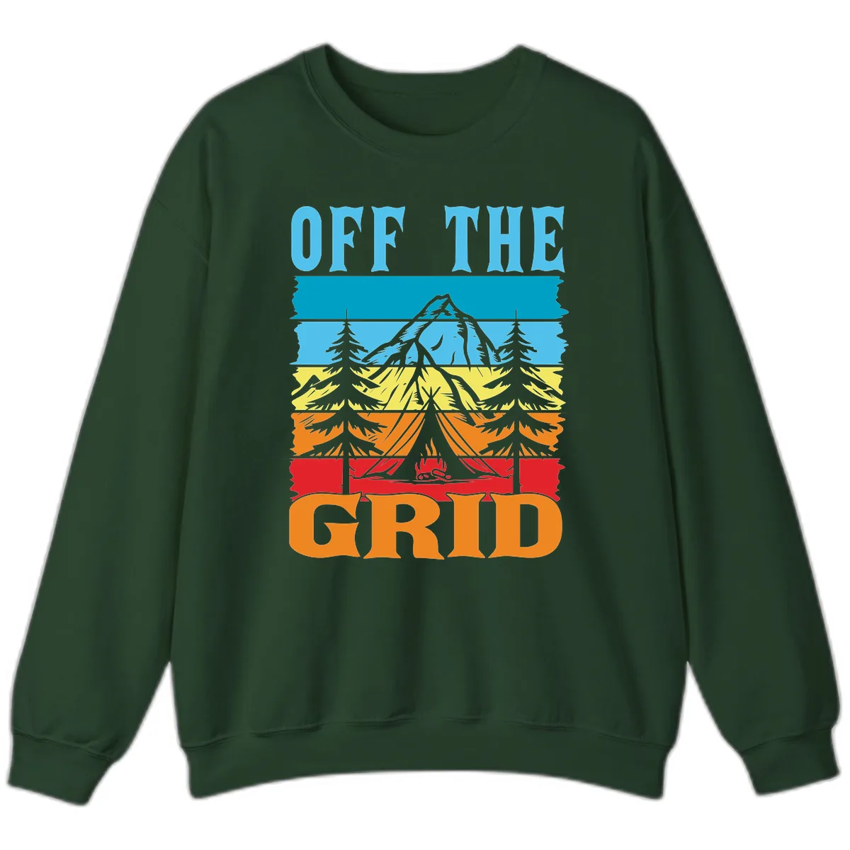 Off The Grid Sweatshirt in Forest Green