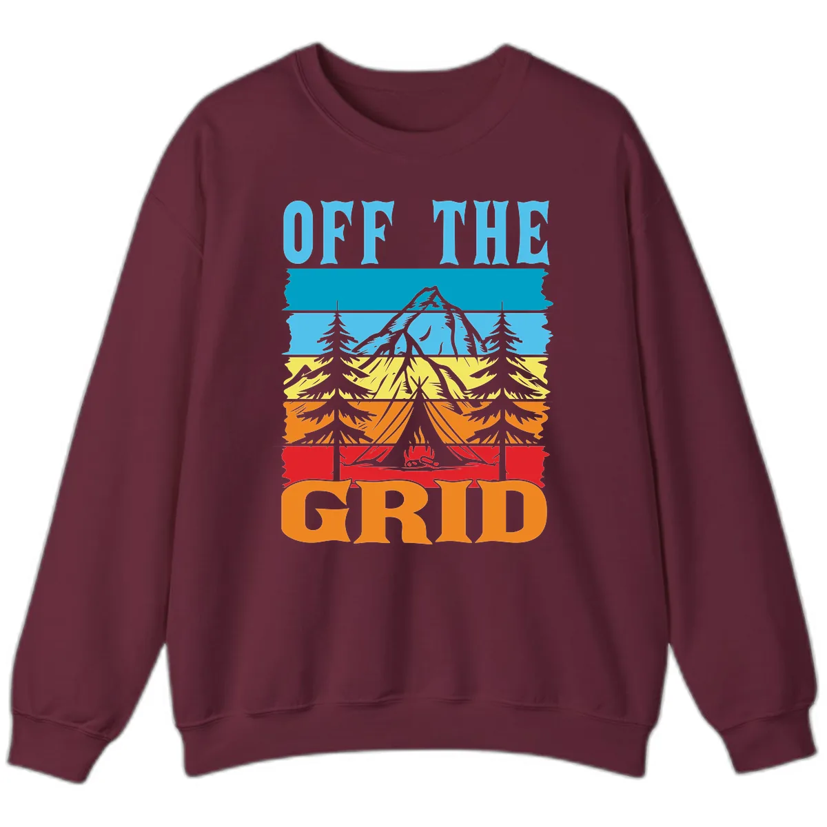 Off The Grid Sweatshirt in Maroon