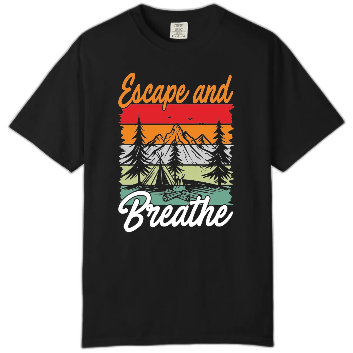 Escape And Breathe Layered Wilderness Comfort Color in Black