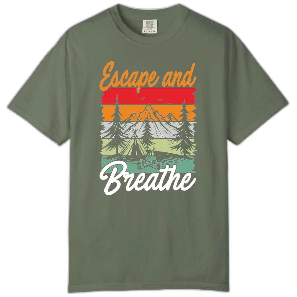 Escape And Breathe Layered Wilderness Comfort Color in Moss