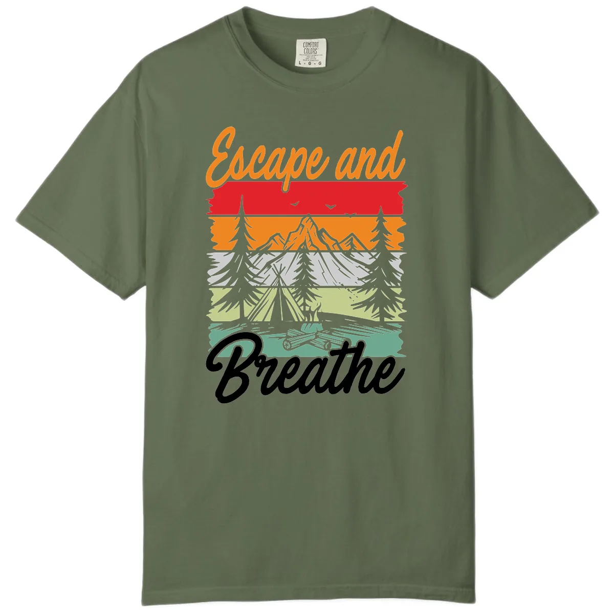 Escape And Breathe Layered Wilderness Comfort Color in Sage