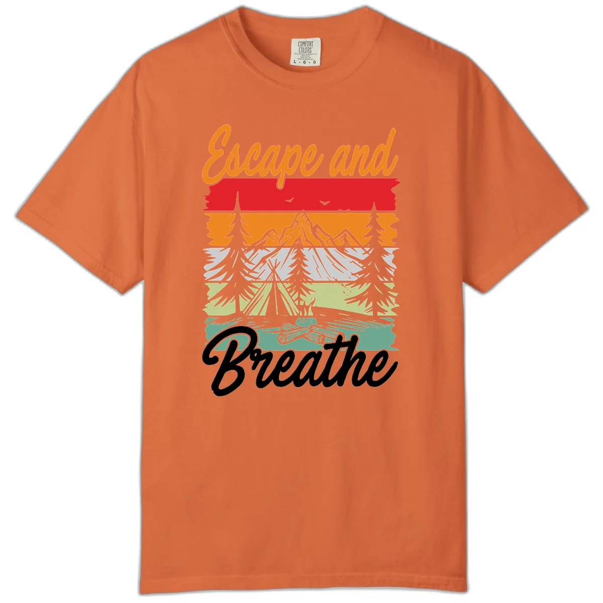 Escape And Breathe Layered Wilderness Comfort Color in Burnt Orange