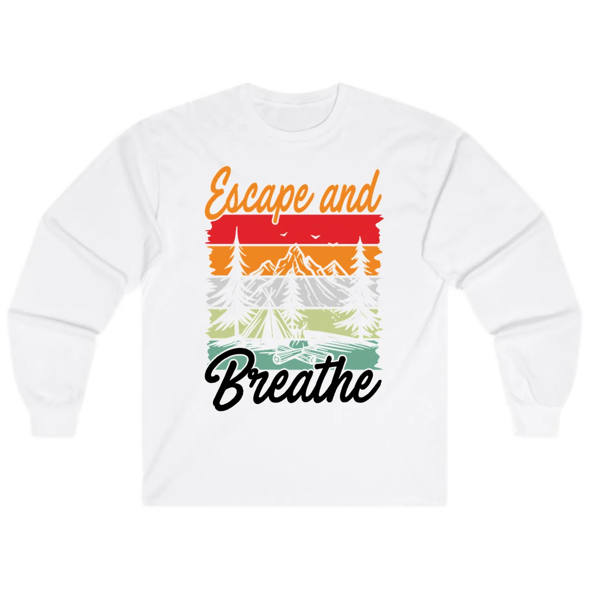 Escape And Breathe Layered Wilderness Long Sleeve in White