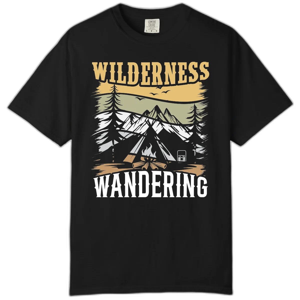 Wilderness Wandering Adventure Comfort Color in Black