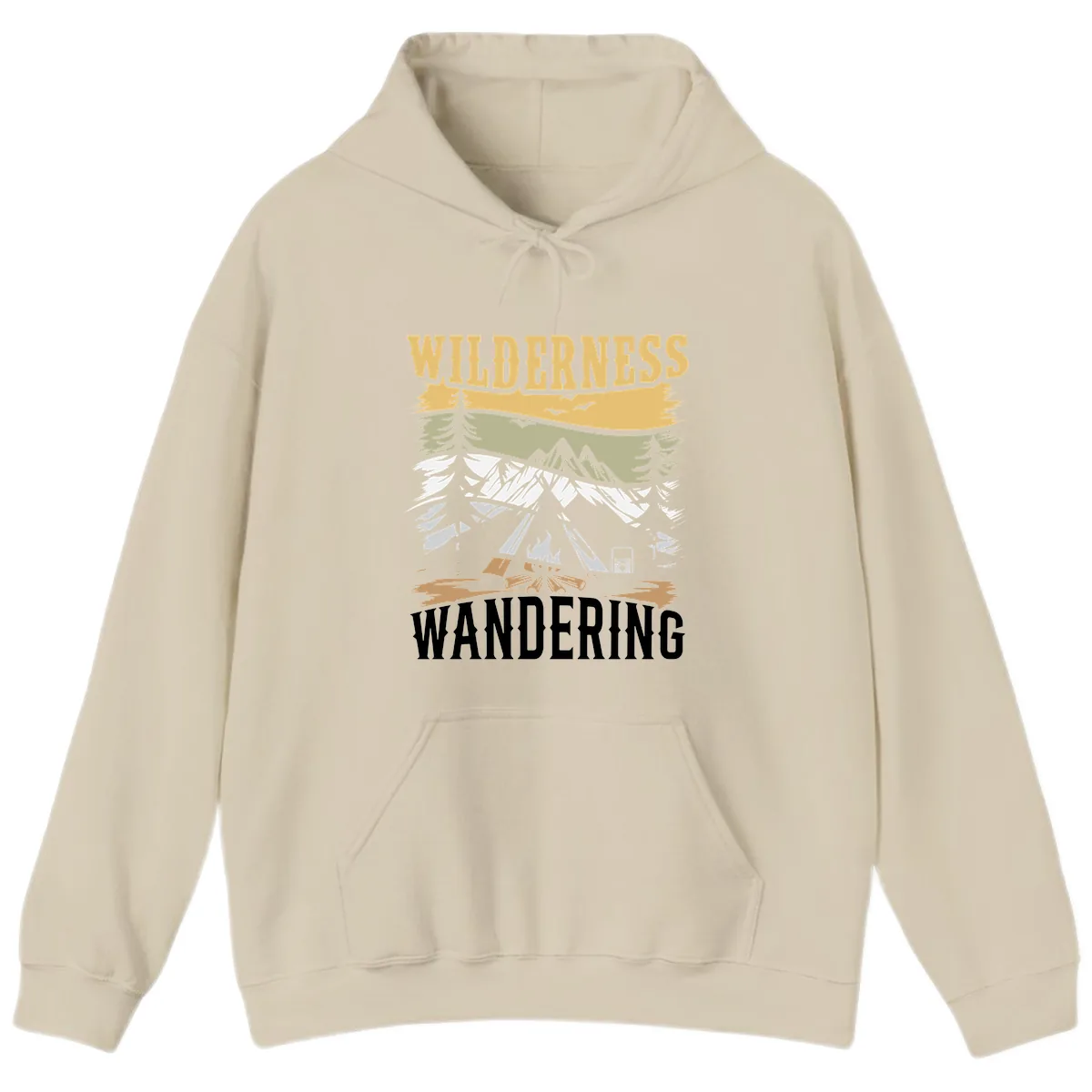 Wilderness Wandering Adventure Hoodie in Sand