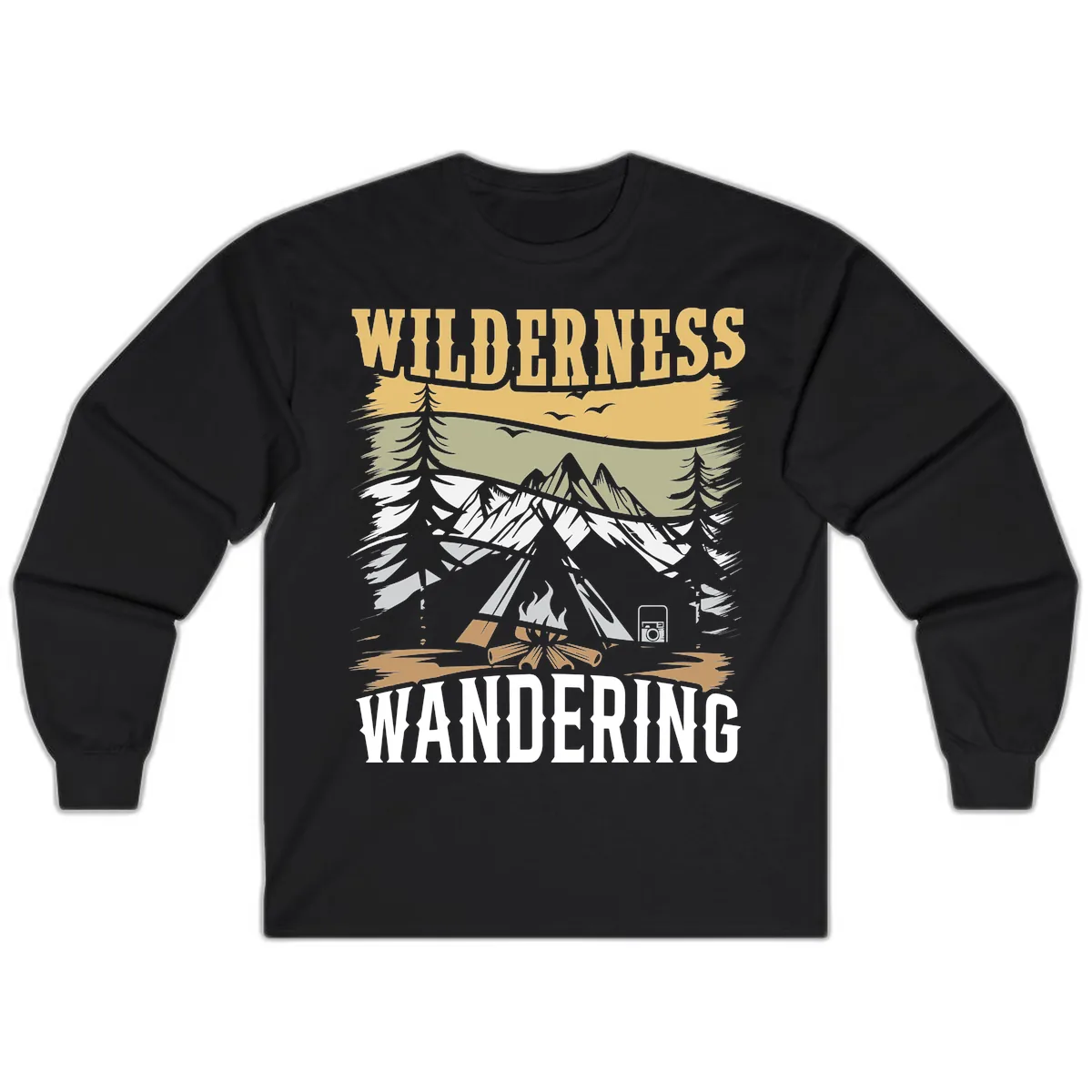 Wilderness Wandering Adventure Long Sleeve in Black
