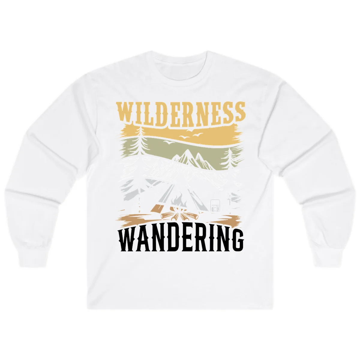 Wilderness Wandering Adventure Long Sleeve in White