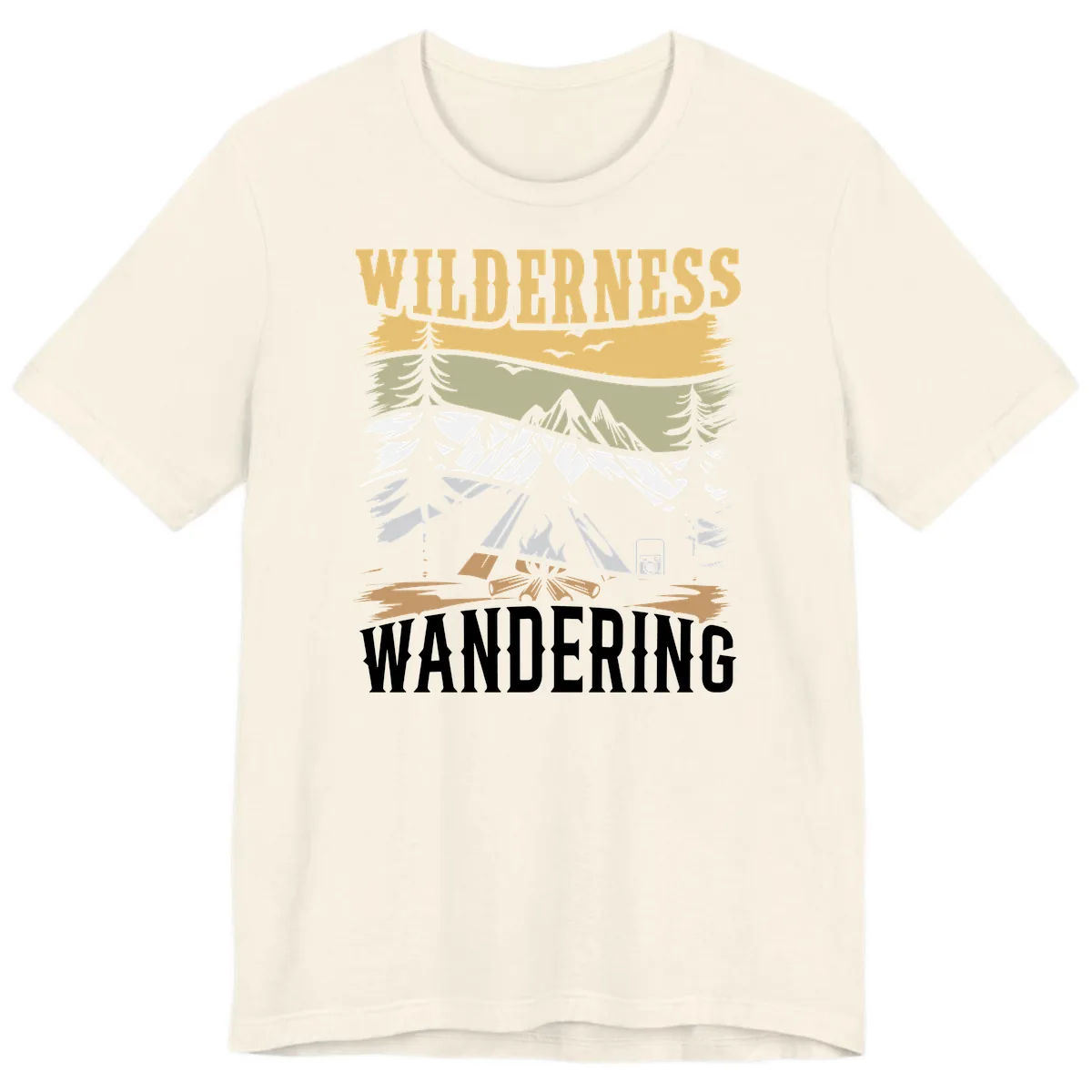 Wilderness Wandering Adventure Premium T-Shirt in Natural