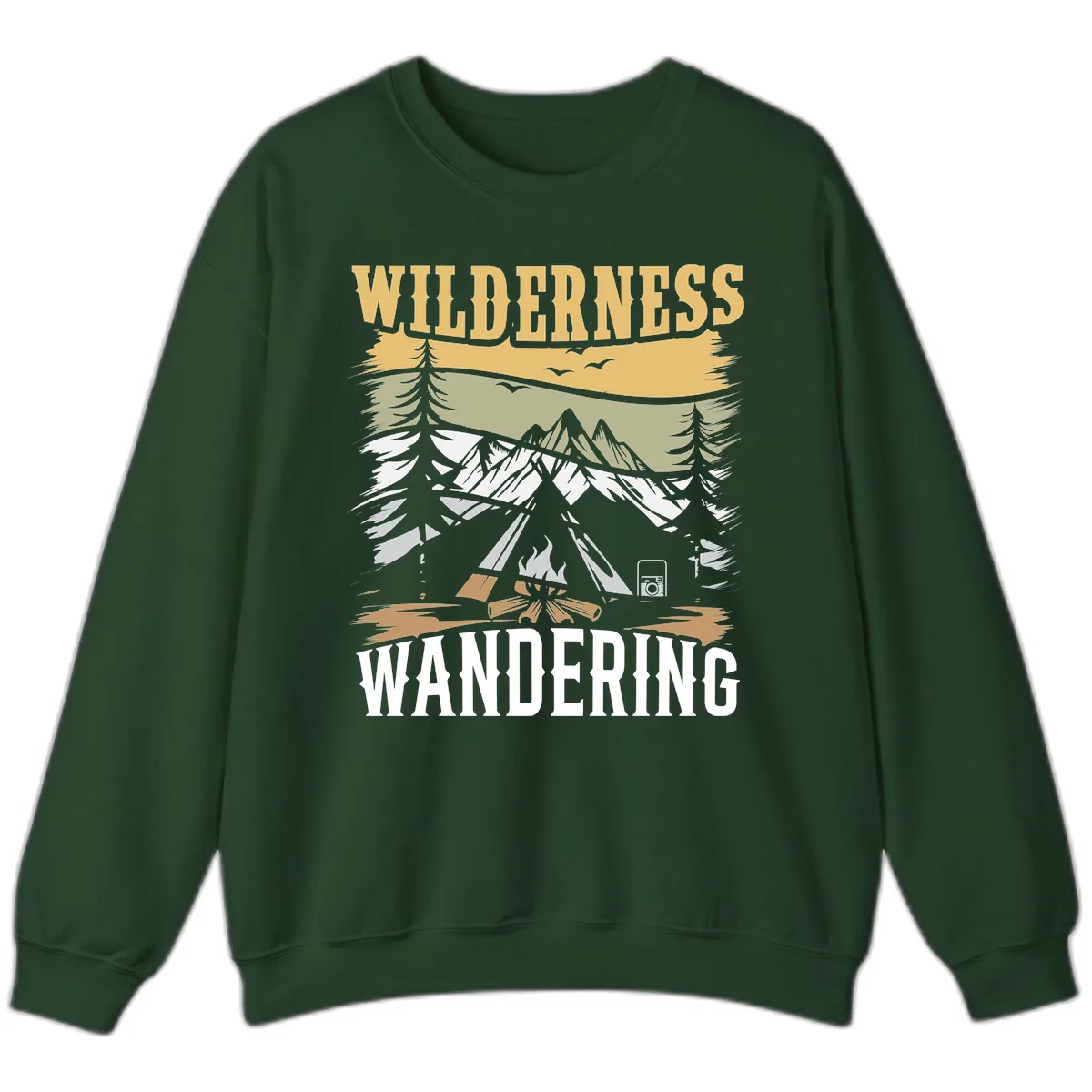 Wilderness Wandering Adventure Sweatshirt in Forest Green