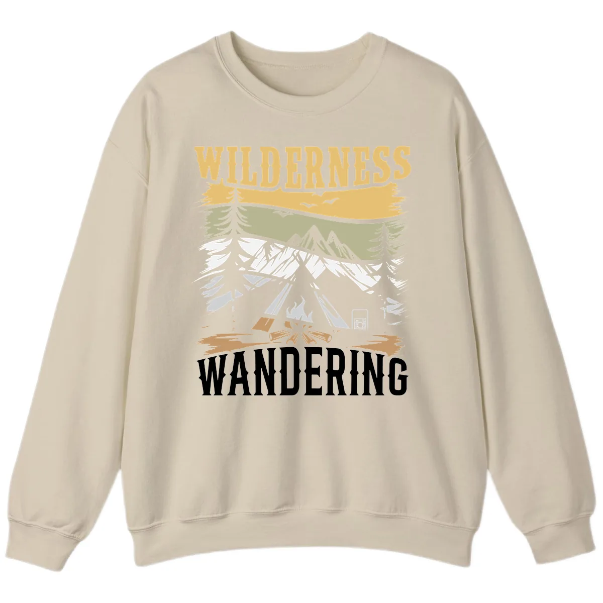 Wilderness Wandering Adventure Sweatshirt in Sand