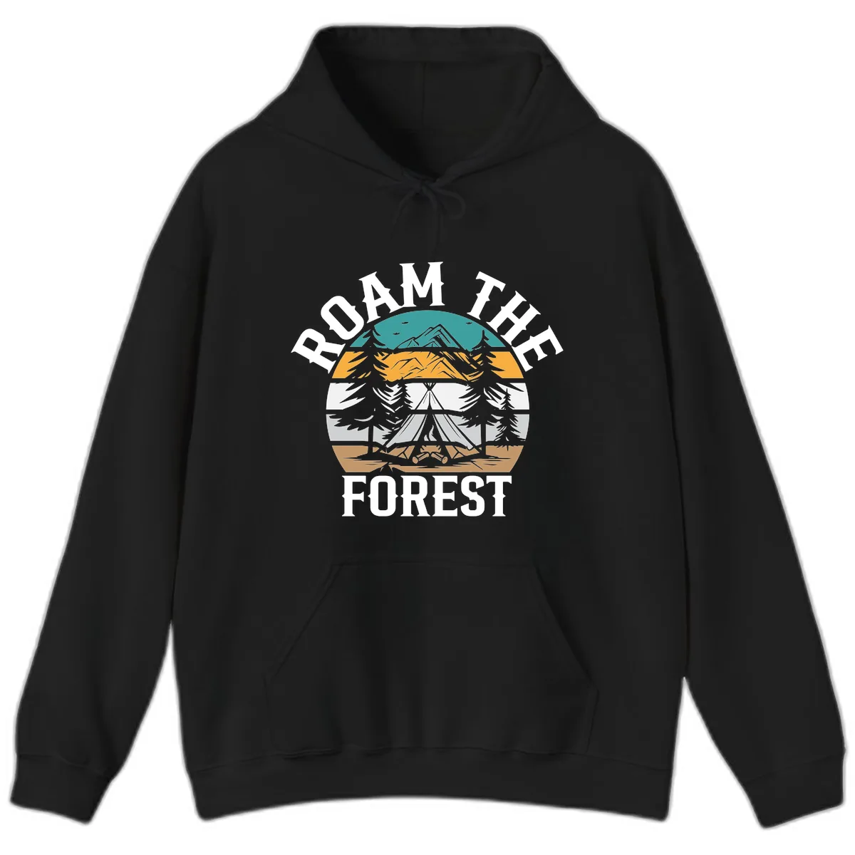 Roam The Forest Hoodie in Black