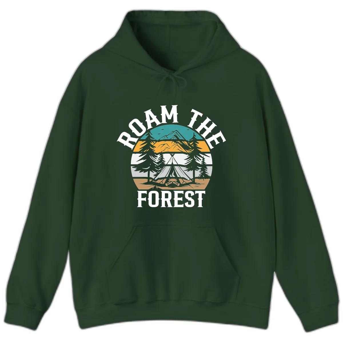 Roam The Forest Hoodie in Forest Green