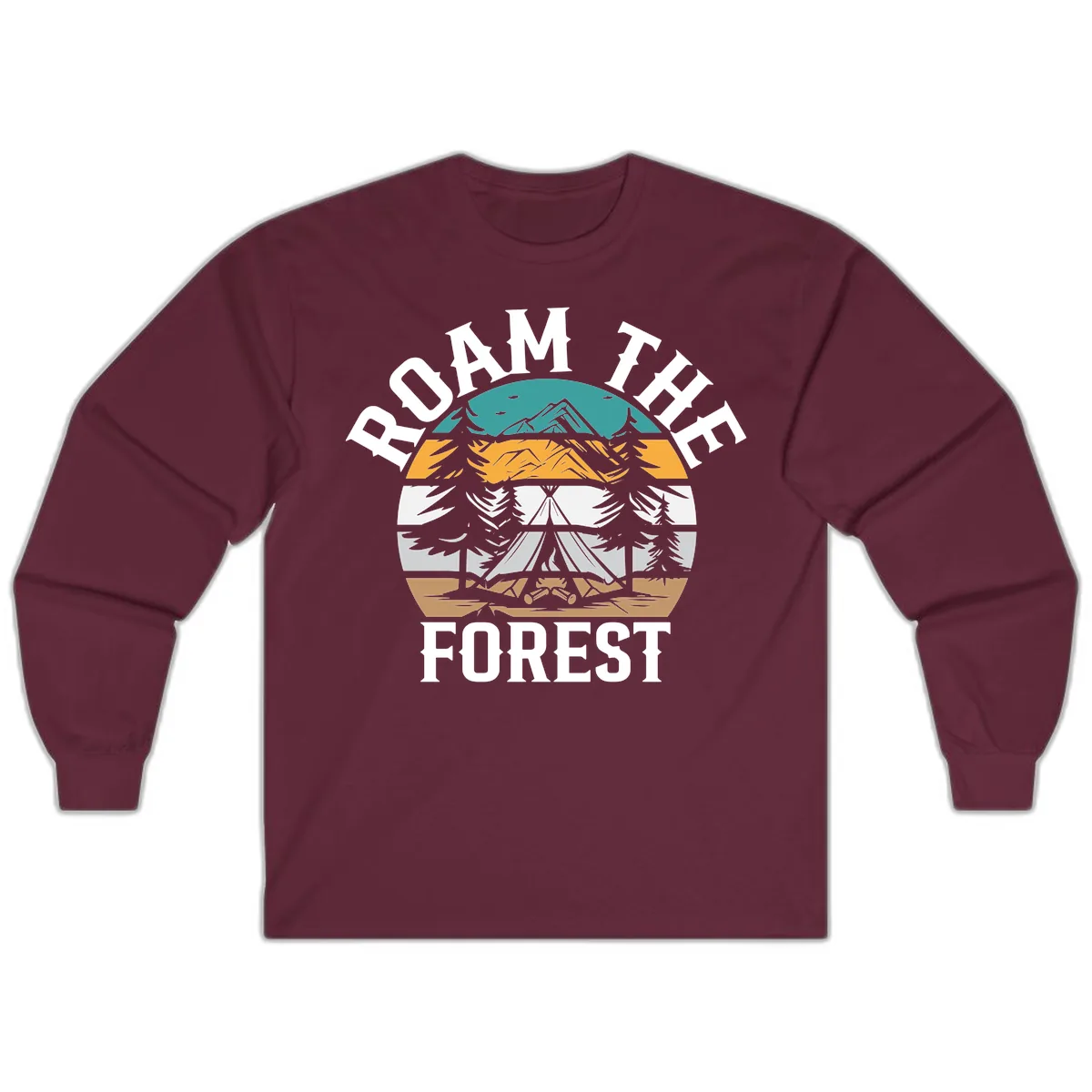 Roam The Forest Long Sleeve in Maroon