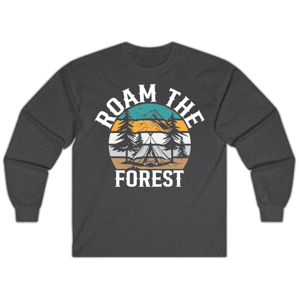 Roam The Forest Long Sleeve in Dark Heather