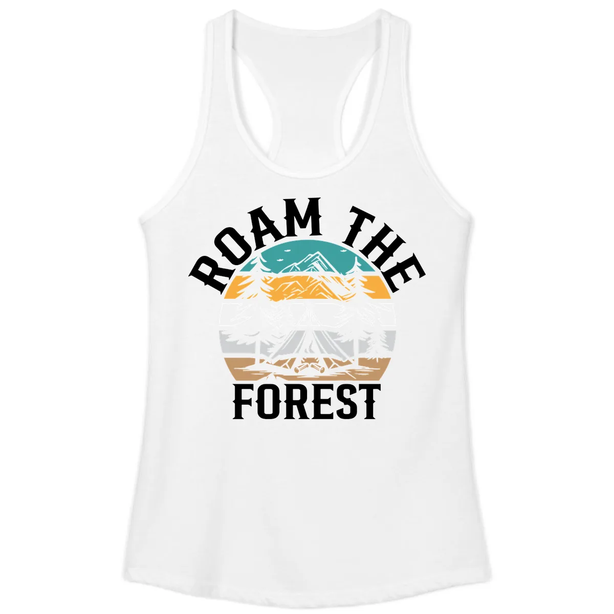Roam The Forest Ladies Tank in White