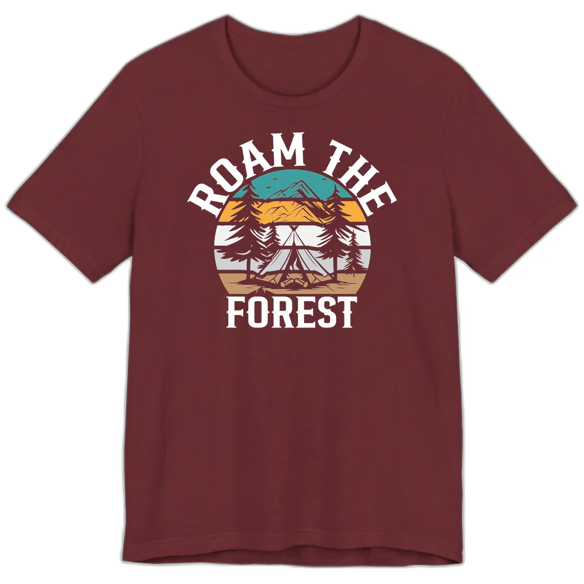 Roam The Forest Premium T-Shirt in Heather Cardinal
