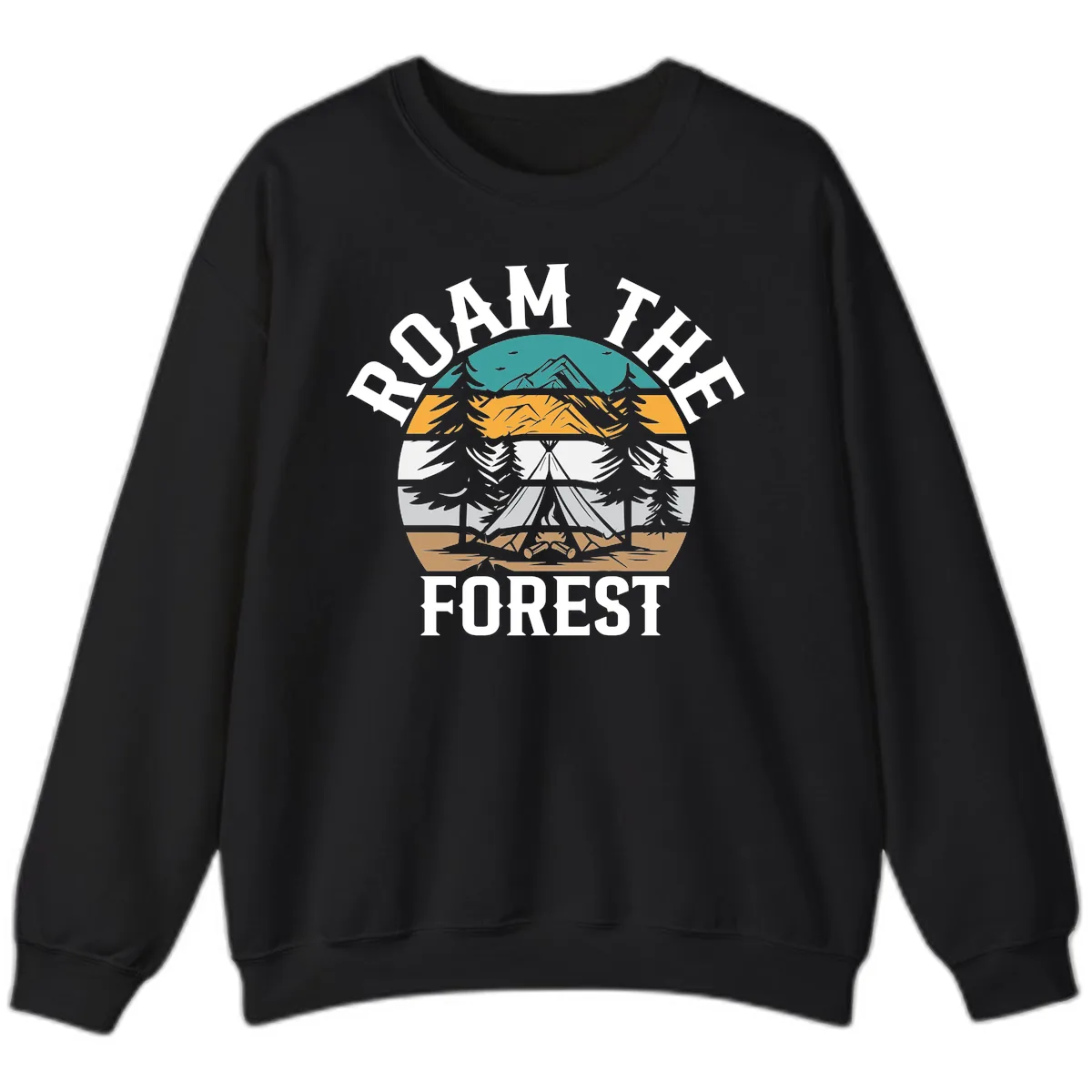 Roam The Forest Sweatshirt in Black