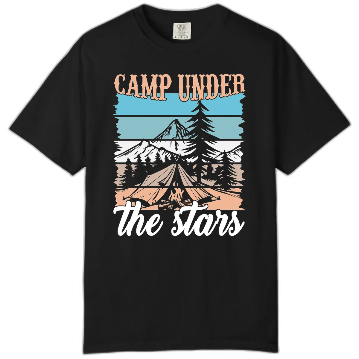 Camp Under The Stars Layered Scene Comfort Color in Black