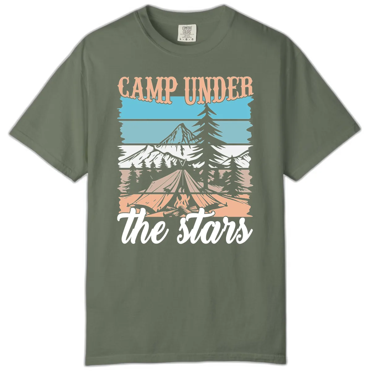 Camp Under The Stars Layered Scene Comfort Color in Moss