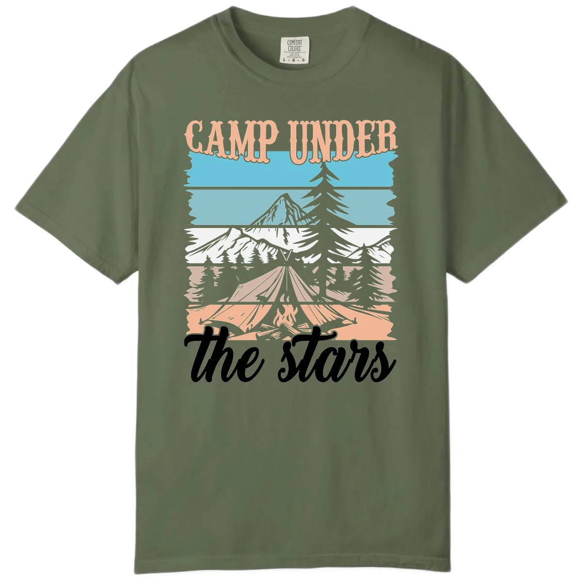 Camp Under The Stars Layered Scene Comfort Color in Sage