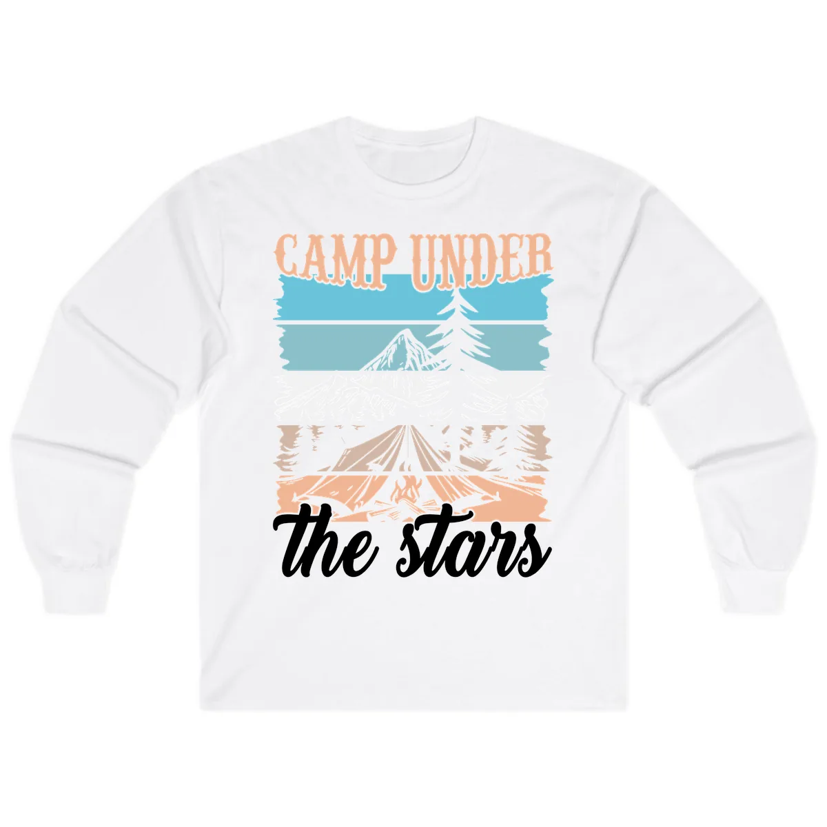 Camp Under The Stars Layered Scene Long Sleeve in White