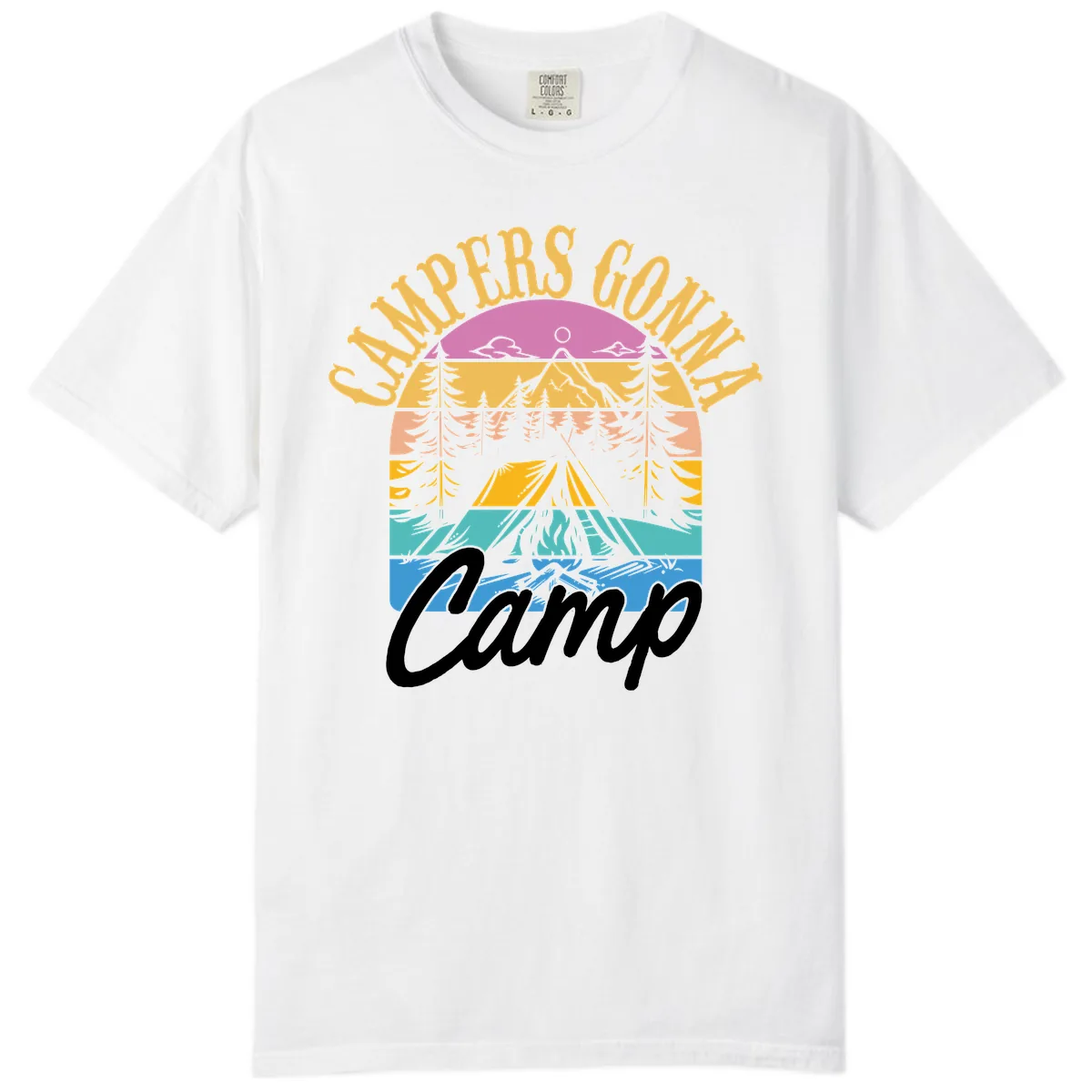 Campers Going Retro Sunset Comfort Color in White