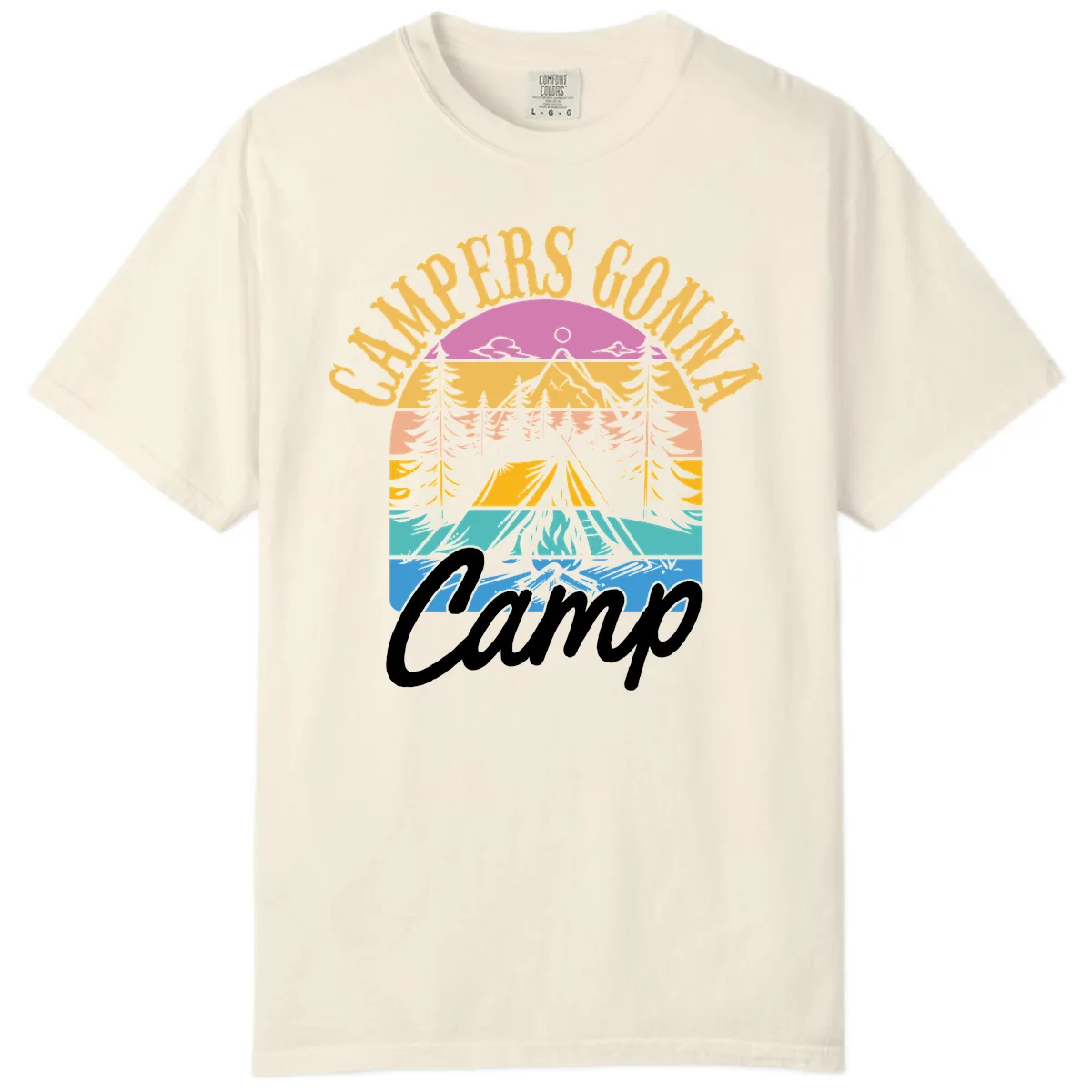 Campers Going Retro Sunset Comfort Color in Ivory