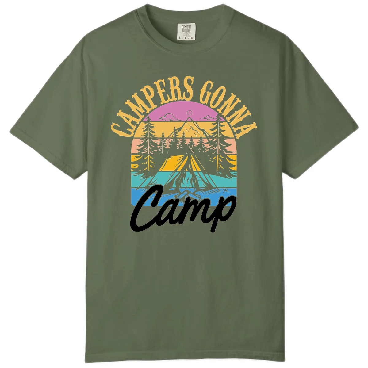 Campers Going Retro Sunset Comfort Color in Sage