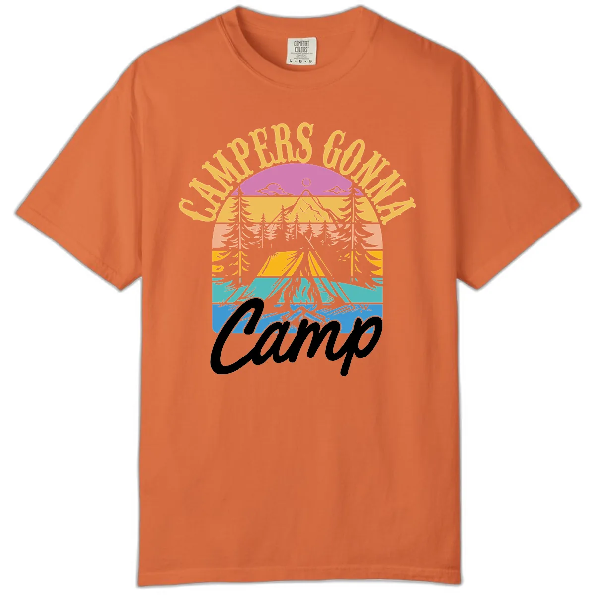 Campers Going Retro Sunset Comfort Color in Burnt Orange