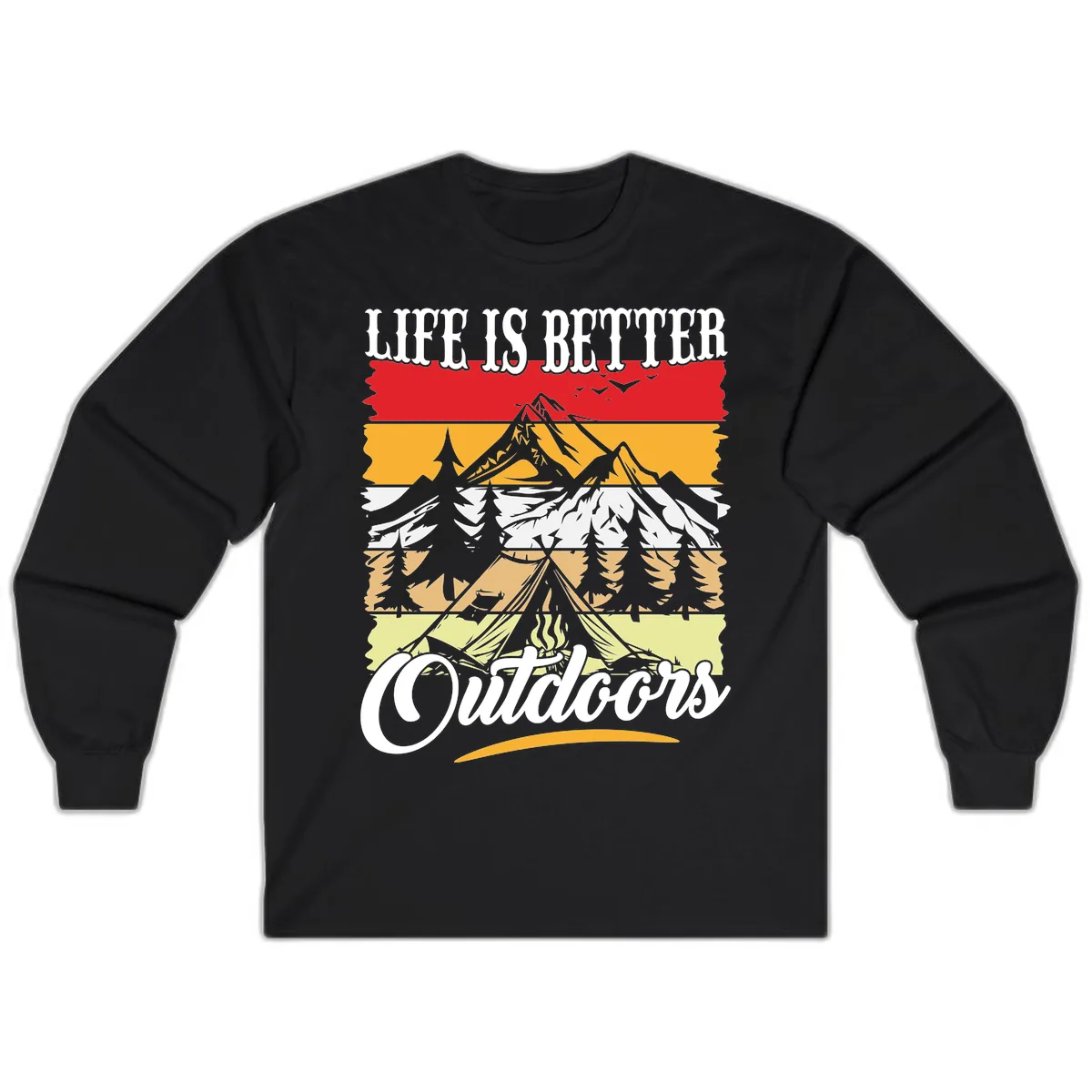 Life Is Better Outdoors Long Sleeve in Black