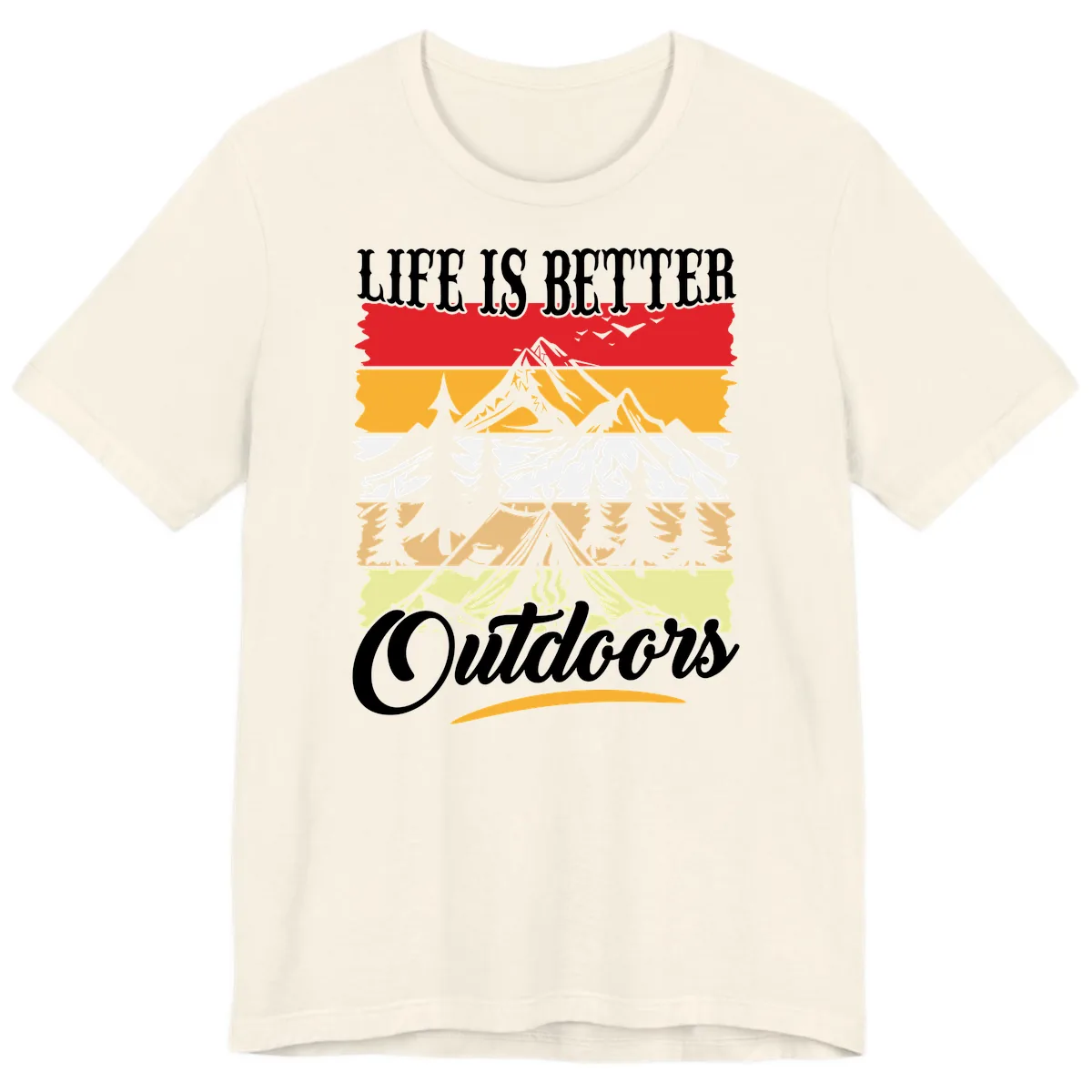 Life Is Better Outdoors Premium T-Shirt in Natural