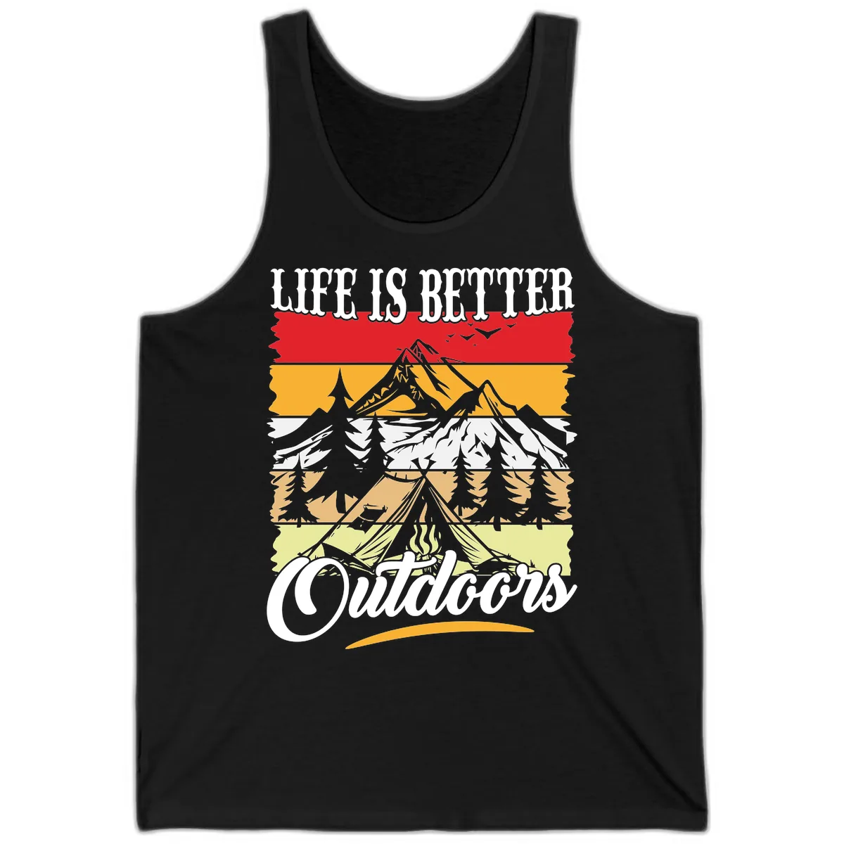 Life Is Better Outdoors Tank in Black