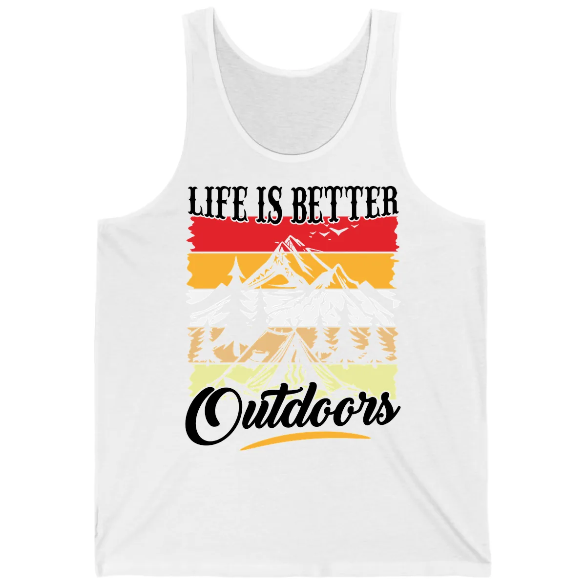 Life Is Better Outdoors Tank in White