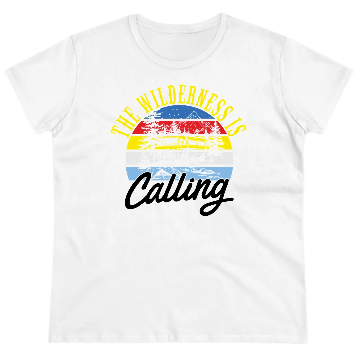 The Wilderness Is Calling Ladies Tee in White