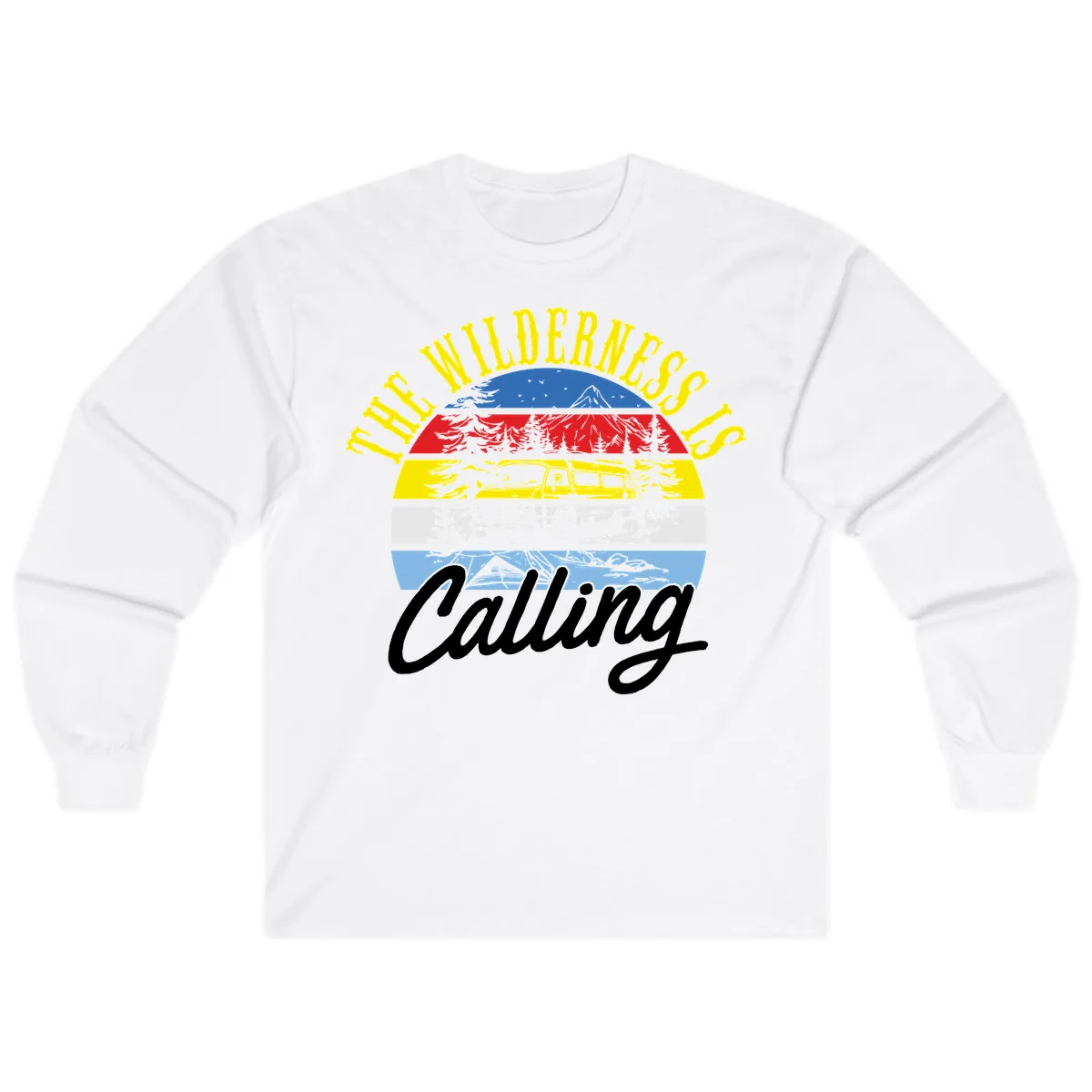 The Wilderness Is Calling Long Sleeve in White