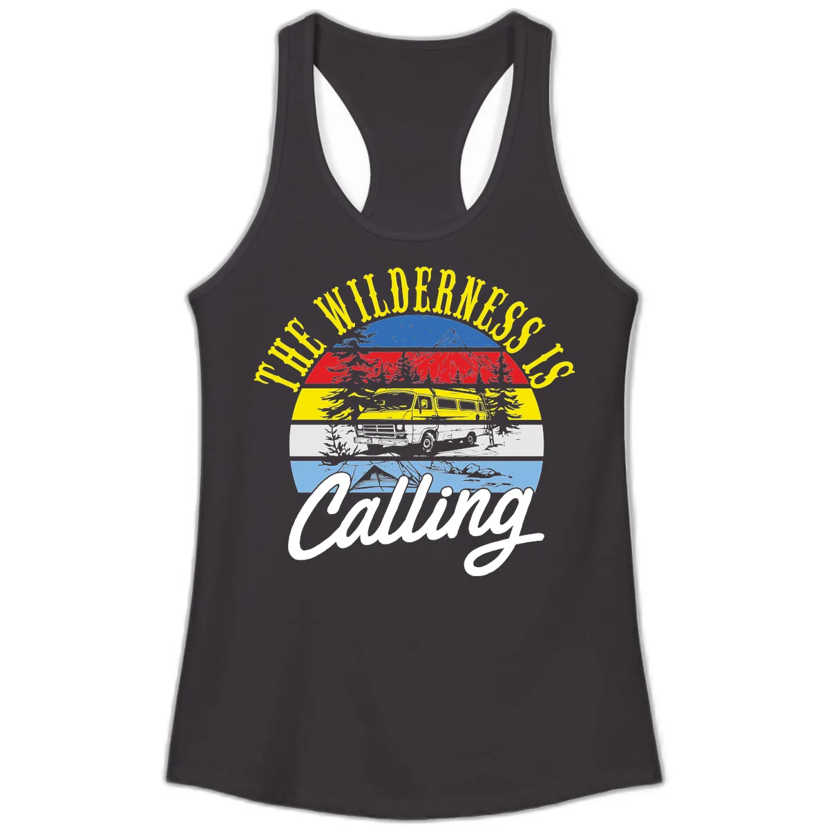 The Wilderness Is Calling Ladies Tank in Black