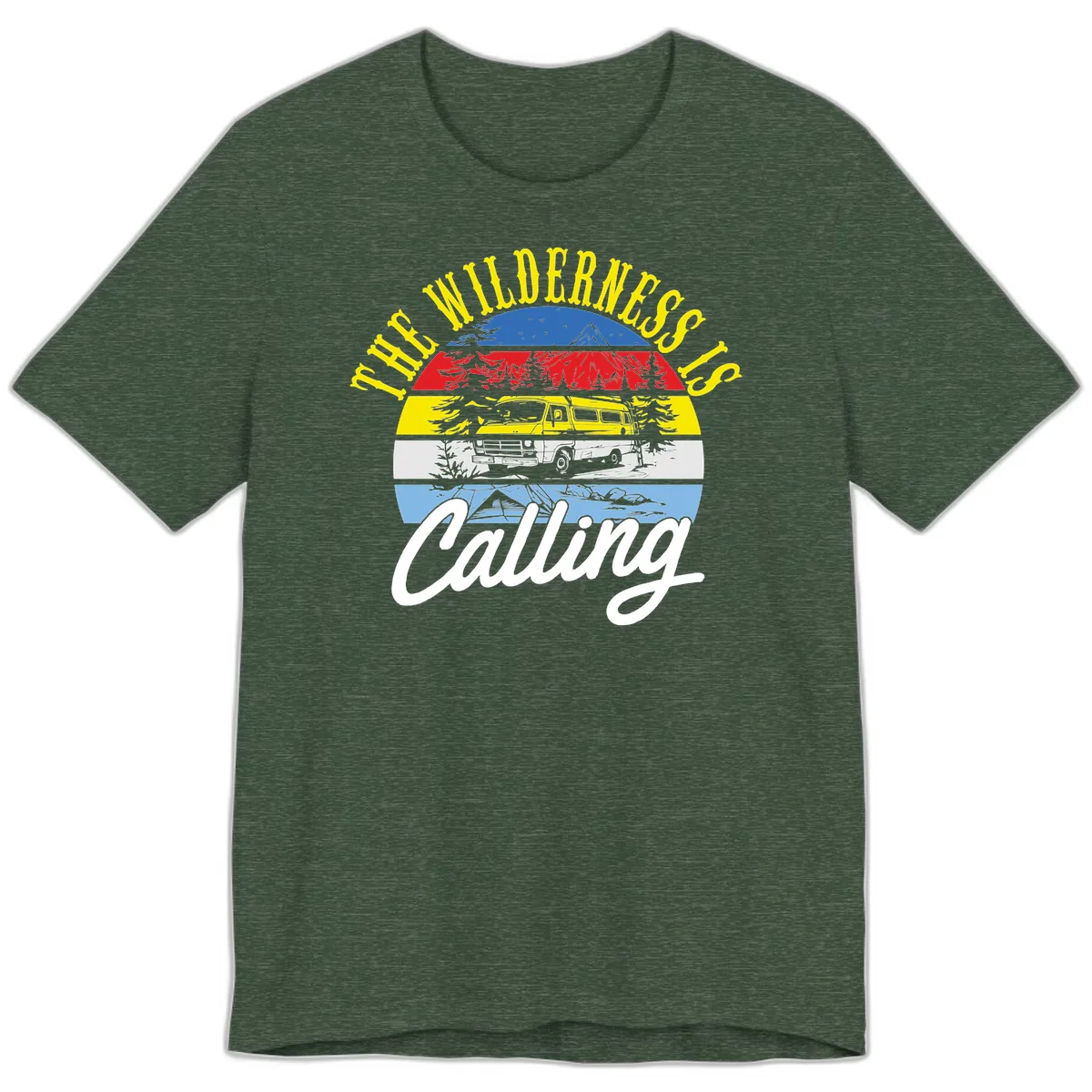 The Wilderness Is Calling Premium T-Shirt in Heather Forest