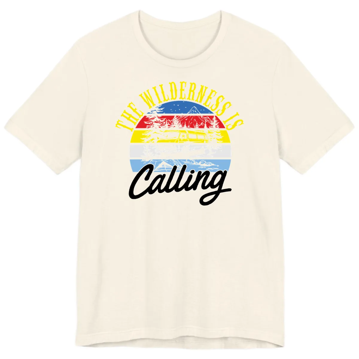 The Wilderness Is Calling Premium T-Shirt in Natural