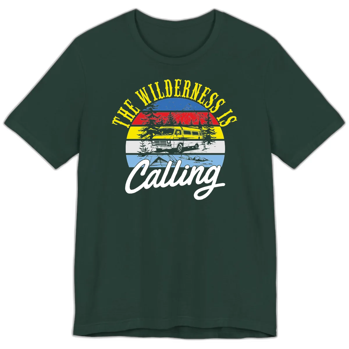 The Wilderness Is Calling Premium T-Shirt in Forest