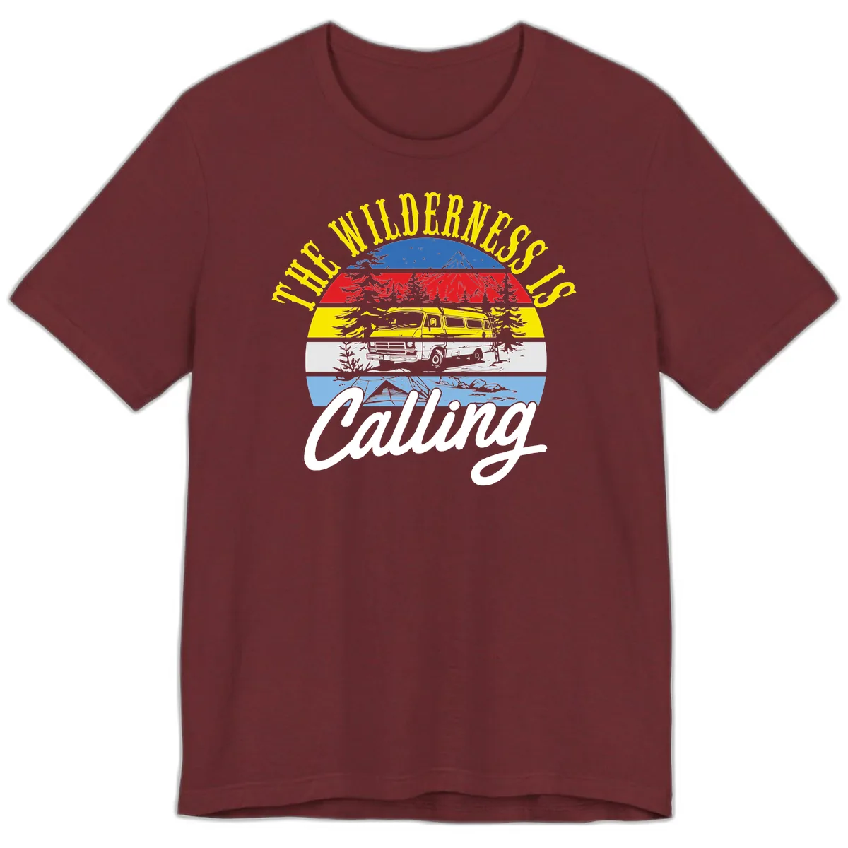 The Wilderness Is Calling Premium T-Shirt in Heather Cardinal