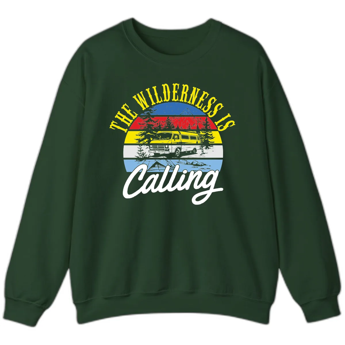 The Wilderness Is Calling Sweatshirt in Forest Green