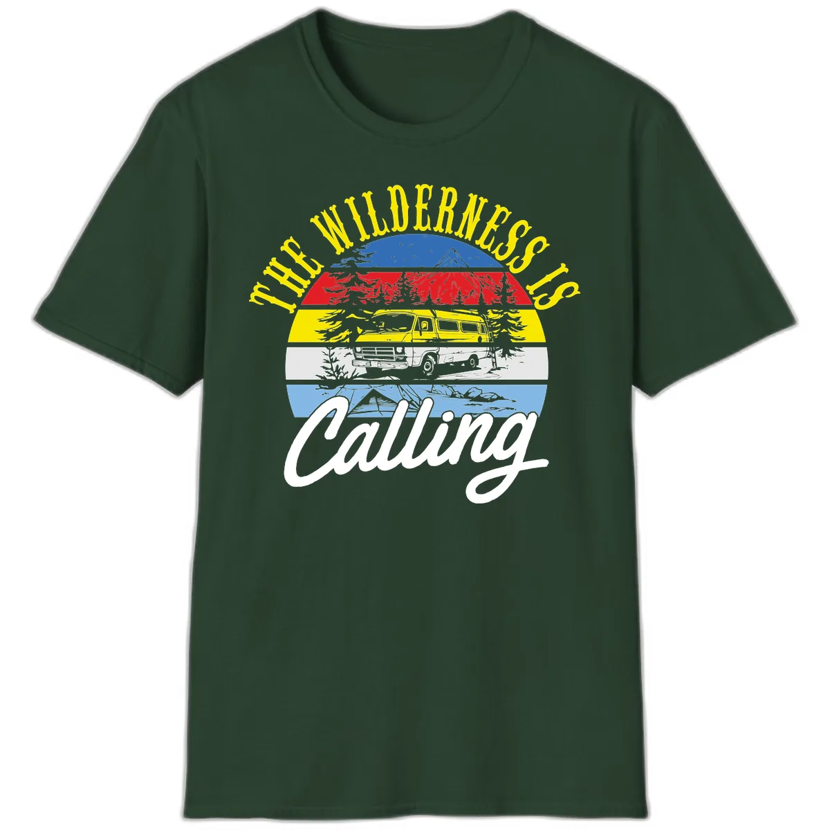 The Wilderness Is Calling T-Shirt in Forest Green
