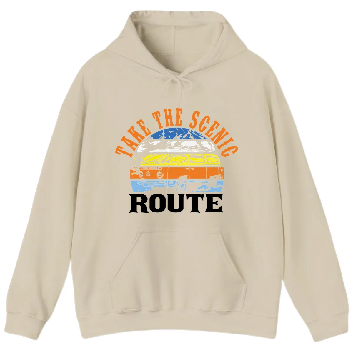 Hike The Seven Route Hoodie in Sand