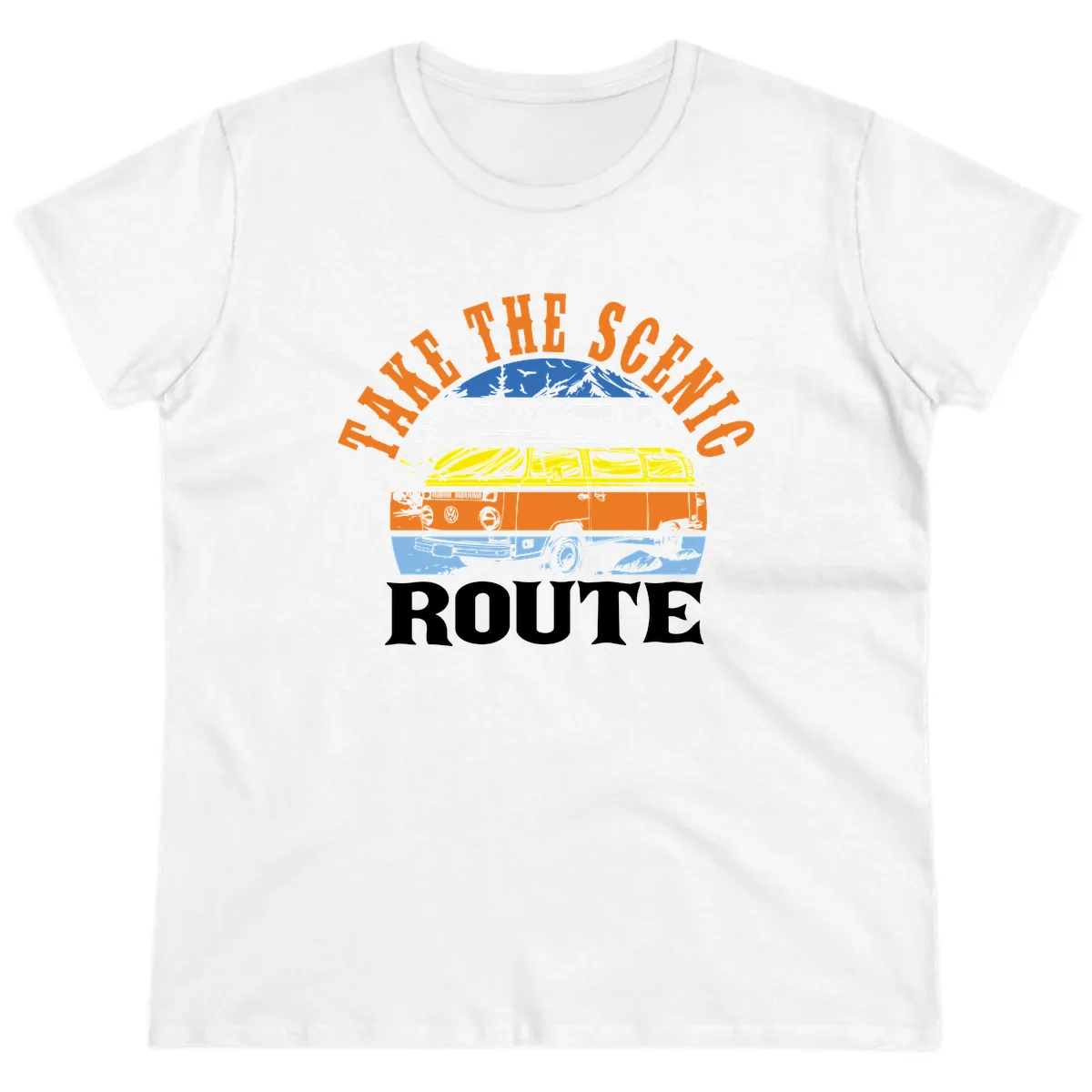 Hike The Seven Route Ladies Tee in White