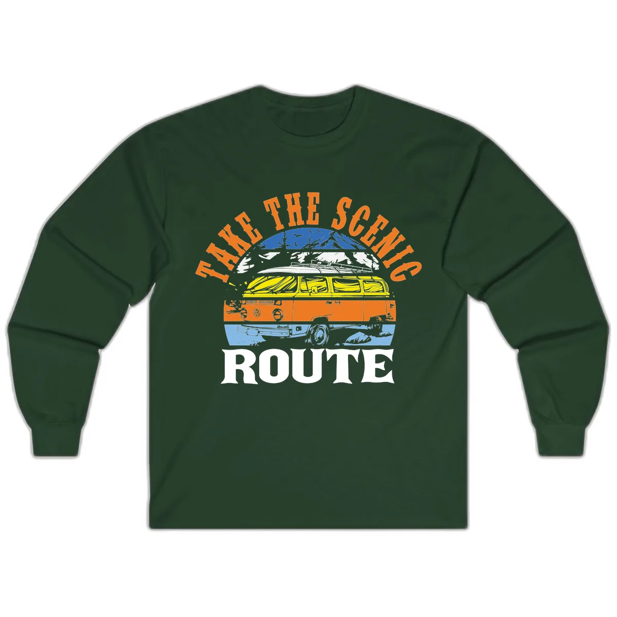 Hike The Seven Route Long Sleeve in Forest Green