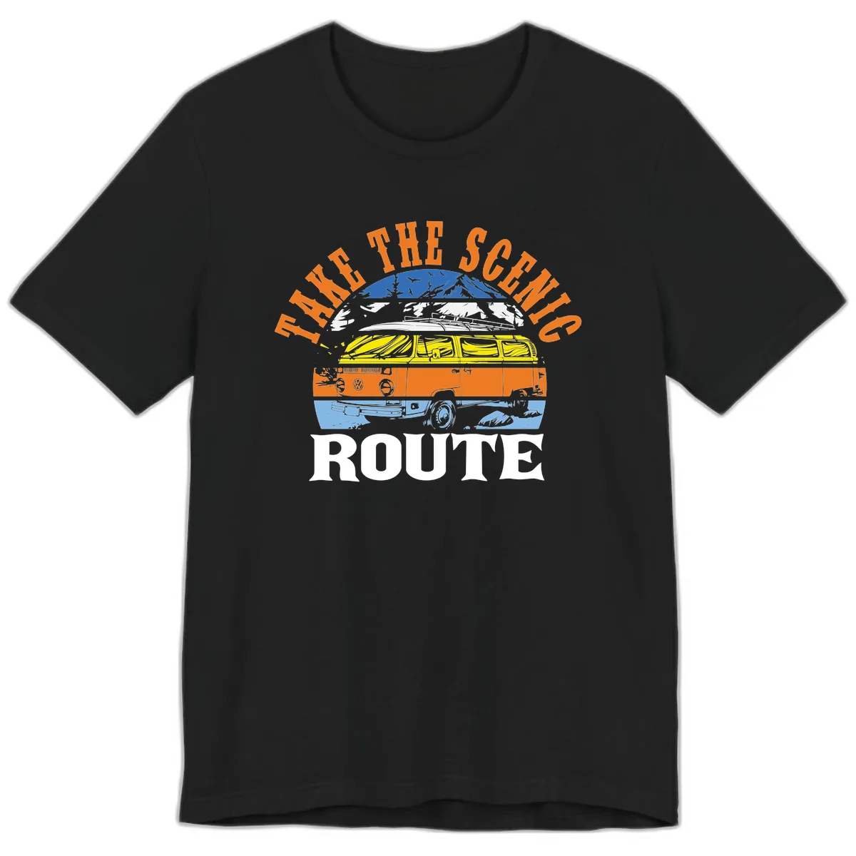 Hike The Seven Route Premium T-Shirt in Black