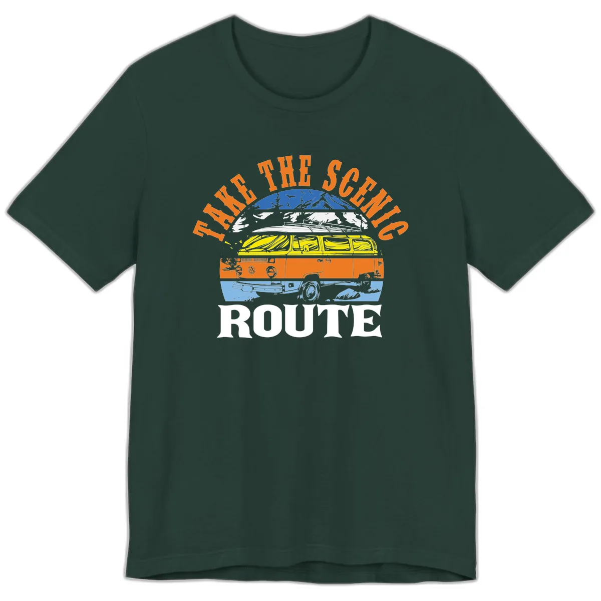 Hike The Seven Route Premium T-Shirt in Forest